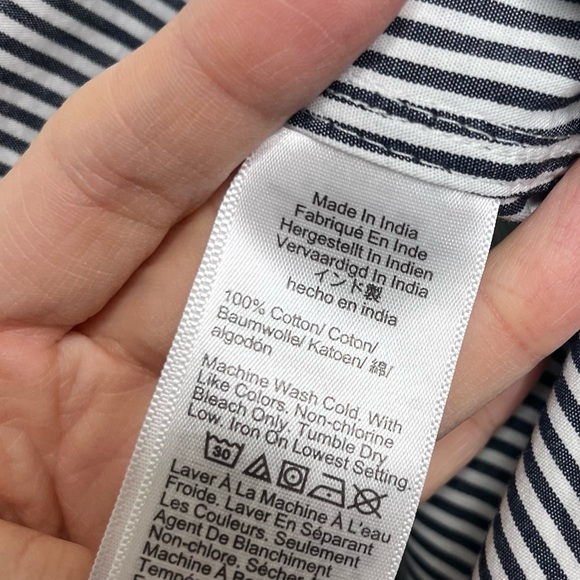 NEW J.Crew Etienne Oversized Womens Size XS Oxford Shirt Lightweight Striped - Picture 8 of 9